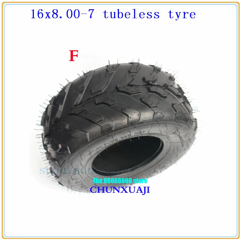 Внедорожные шины 16x8-7 ATV &amp Go-Kart вездеходные 16x8.00-7 16/8-7 бескамерные для шоссе