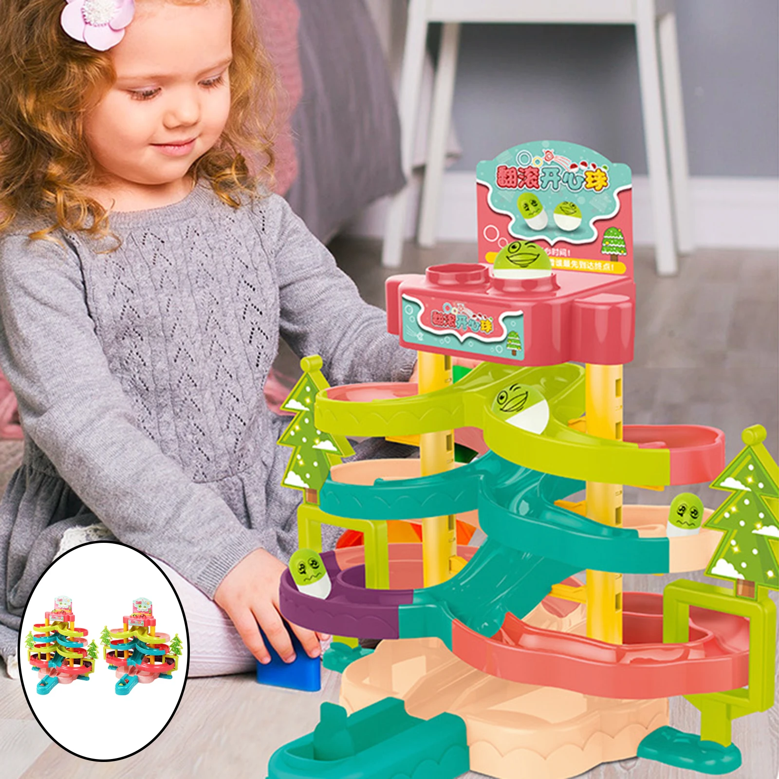 

Ball Slide Track Toy Colorful Ramps Active Stack Toy Drop and Go Ball Ramp Toy Early Developmental Toy Kids Birthday Gift