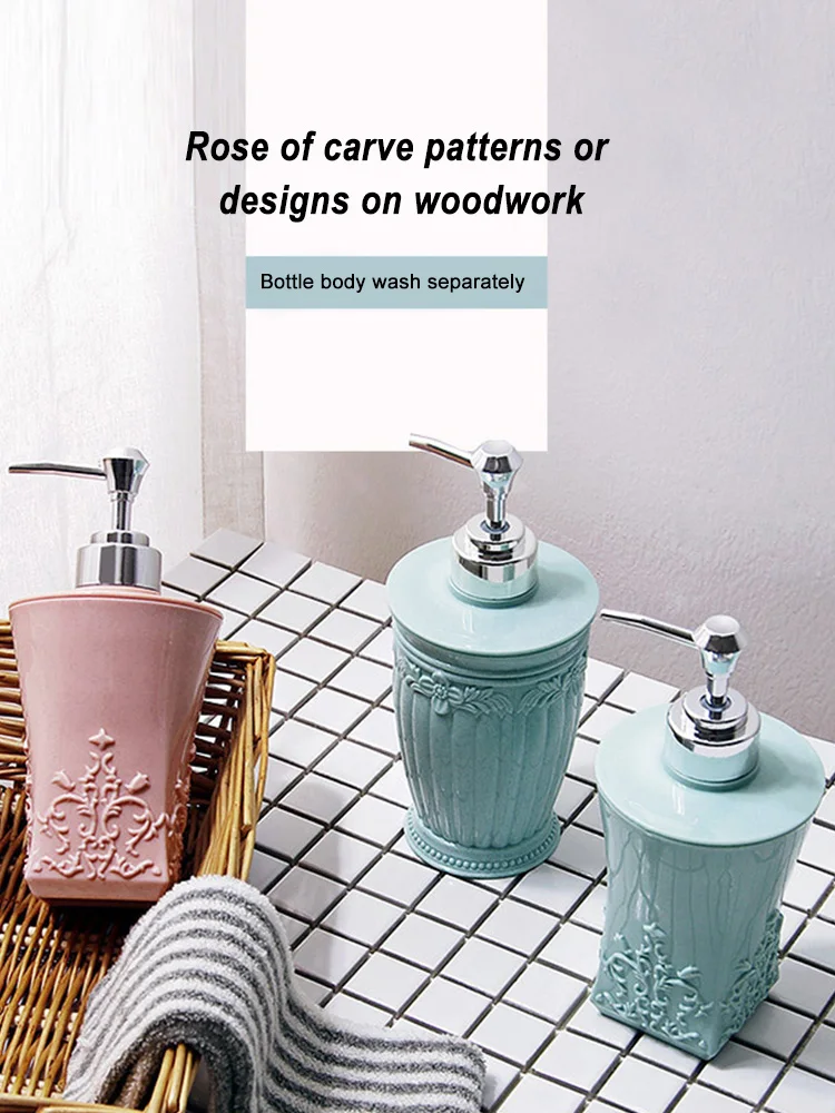 

1PC 400ML Liquid Dispenser Shower Gel Dispenser Pump Bottle Shampoo Hand Soap Container Press Bottle for Bathroom Kitchen