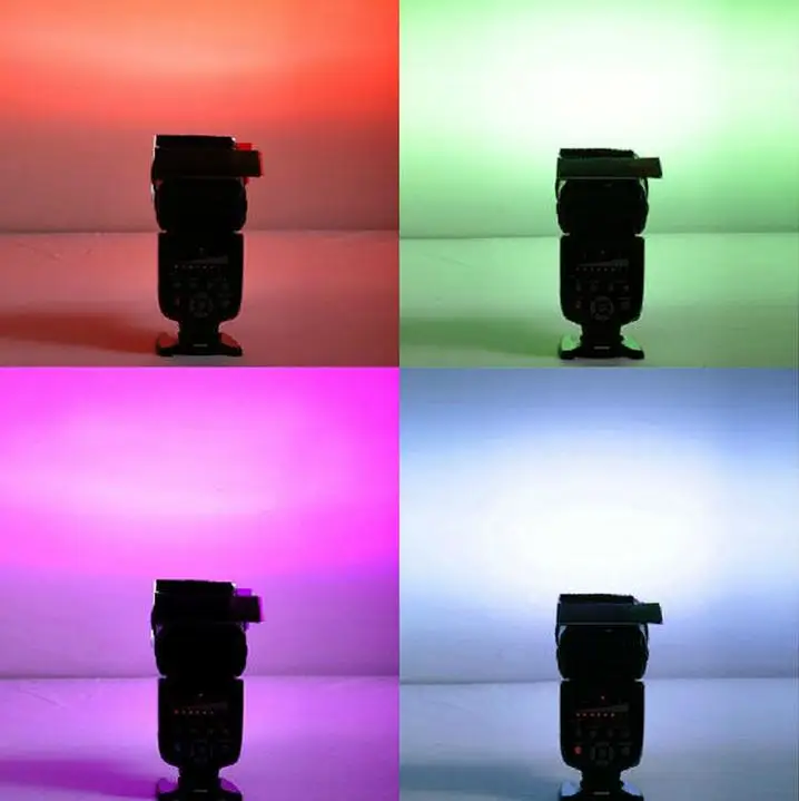 12 цветов карта для Вспышка Strobist гелевый фильтр баланс цвета с резиновой лентой