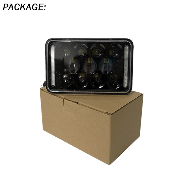 

4X6 inch 85W LED Headlights 6X4 inch Black Sealed Hi/Low Beam Rectangular LED Headlight for Truck