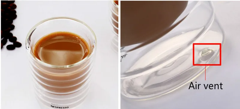 6 шт./лот Caneca ручная дутая Двойная Стенка сывороточный протеин Canecas Nespresso кофейная кружка эспрессо Кофейная чашка термостекло 150 мл
