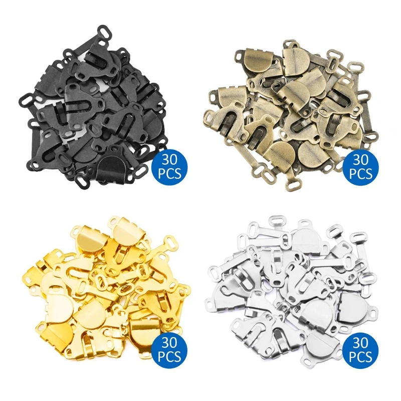 

60 Pairs Skirt Hooks and Eyes Sewing Hook & Eye Closures for Trousers Skirt Dress Bra Sewing DIY Craft E56C