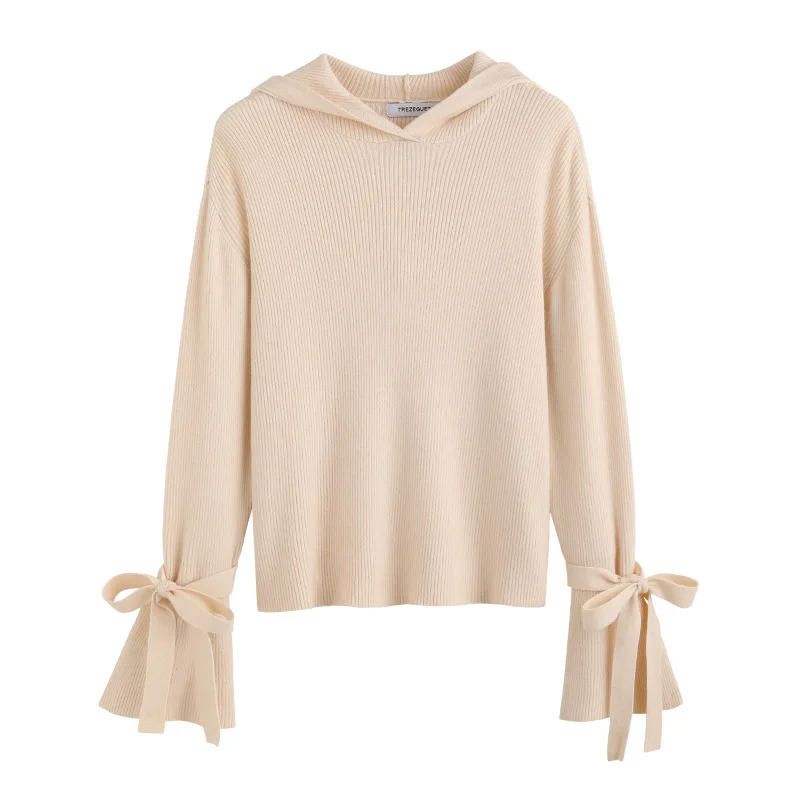 

Spring Autumn Women Sweater Long Sleeve Hooded Pullover Women Tops Korean Version Casual Sweaters T8025