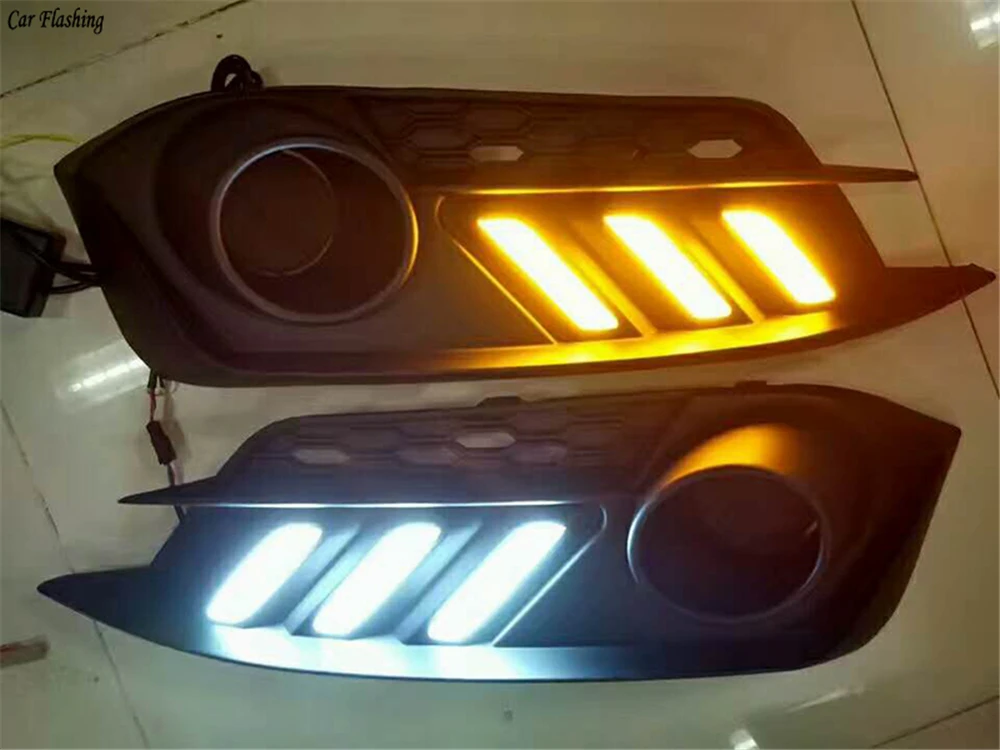 Автомобильная проблесковая 2 шт. DRL светодиодные лампы для дневных ходовых огней