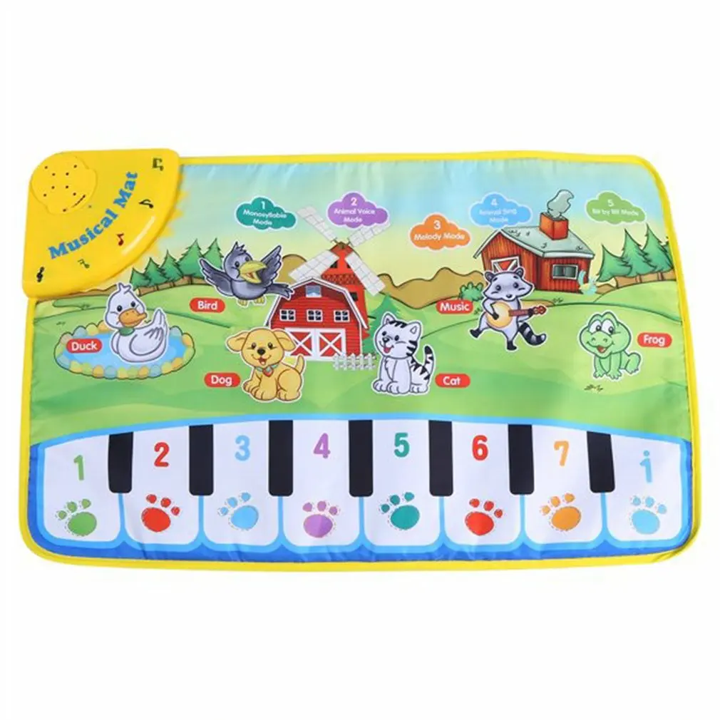 

Baby Funny Piano Musical Play Mats Kids Toys Learning Blanket Rug Musical Instrument Mat Educational Toys for Children 60x37CM