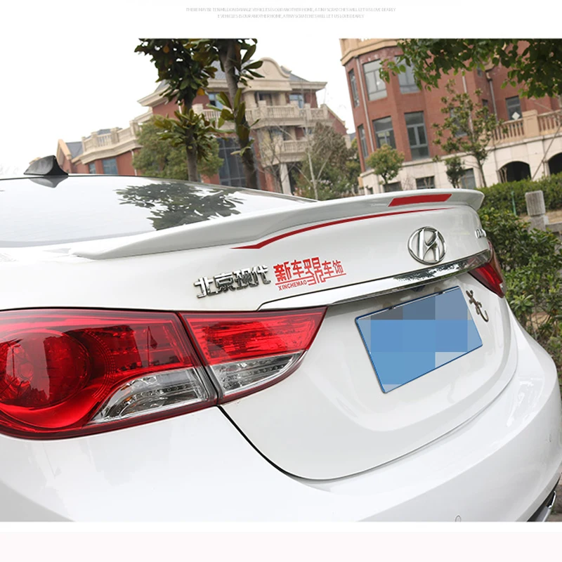 Спойлер для Hyundai Elantra 2012 2013 2014 2015 автомобильная фотосессия неокрашенный праймер
