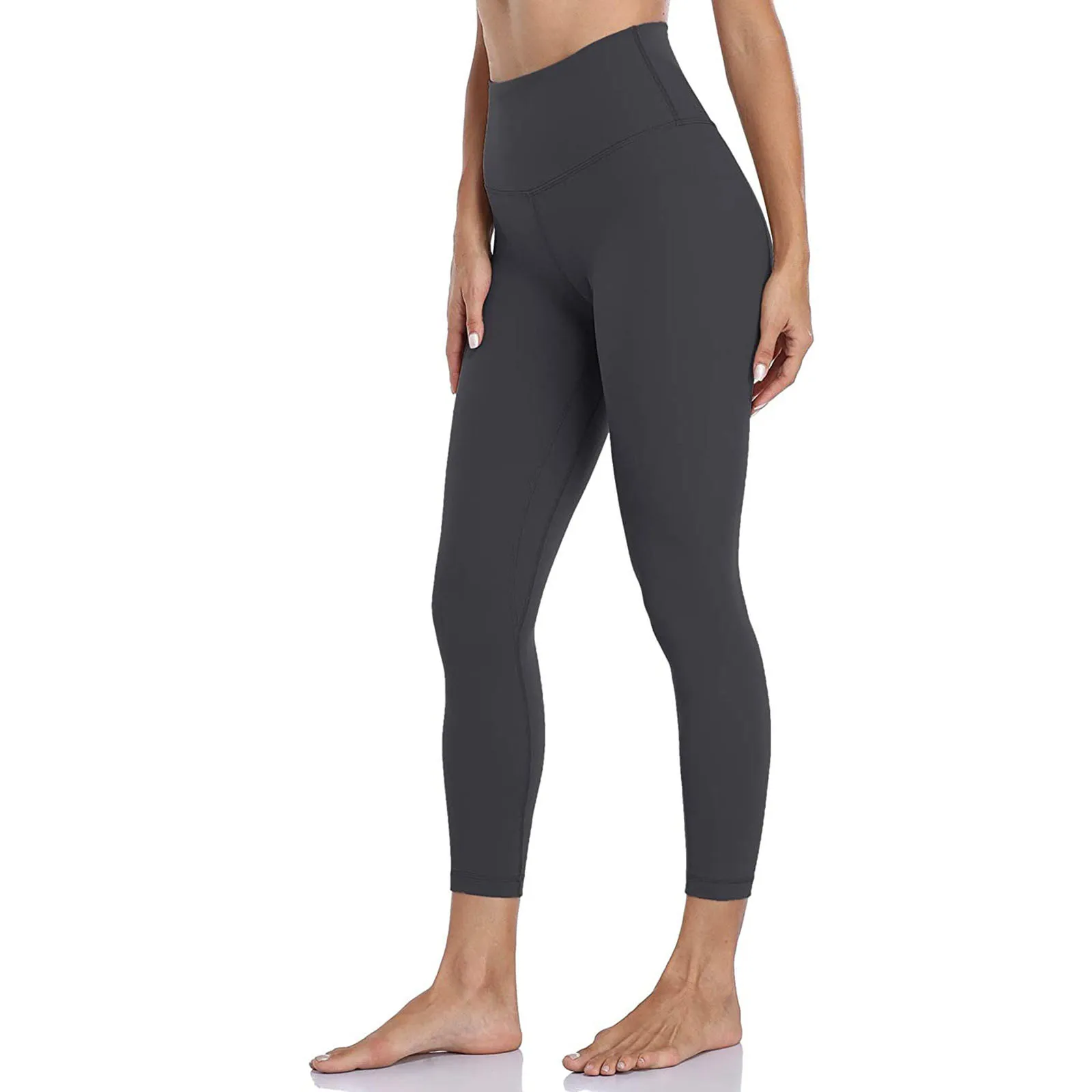 

Women's High Waist Solid Color Tight Fitness Yoga Pants Nude Hidden Yoga Pants