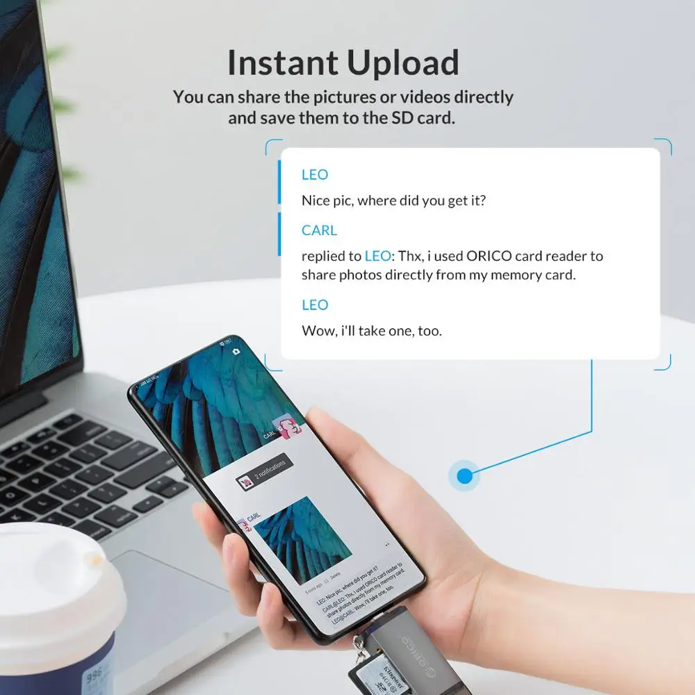 ORICO 6 in 1 Card Reader USB 3.0 2.0 Type C to SD TF Adapter Smart Memory OTG Cardreader for Laptop | Компьютеры и офис