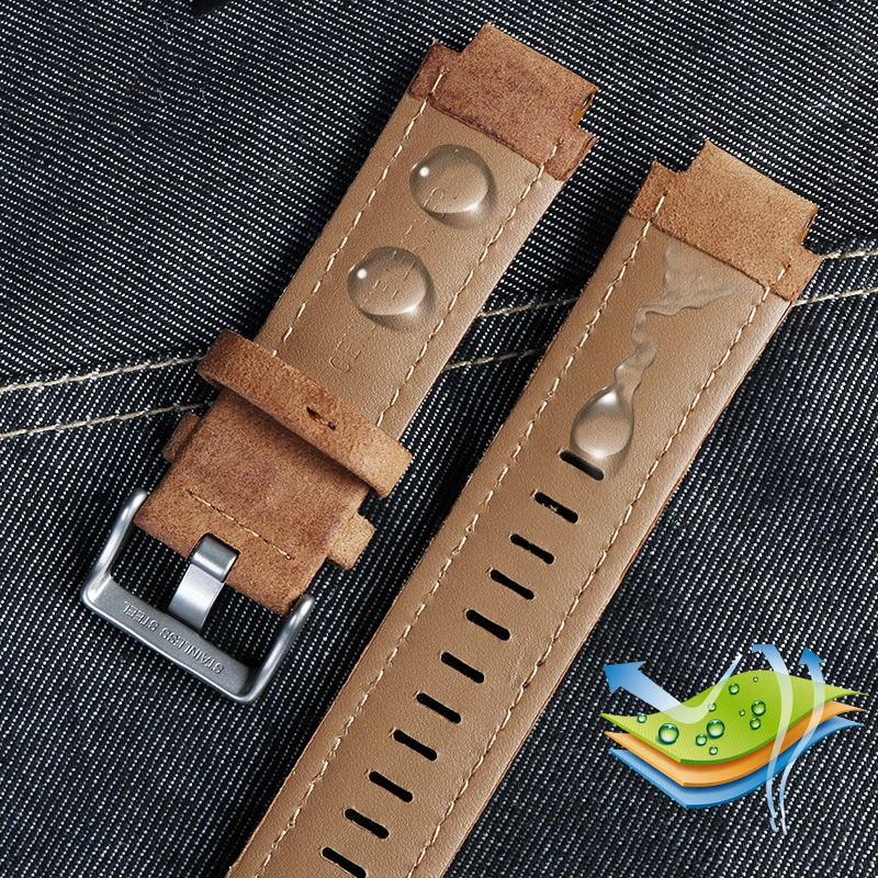 Ремешок для часов из натуральной кожи сменный Timex tide T45601 T2N721 T2N720 E-tide Compass |