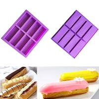 8 cavity silicone cake mold rectangle granola bar cake fondant mold chocolate biscuit baking tray ice cube soap mould