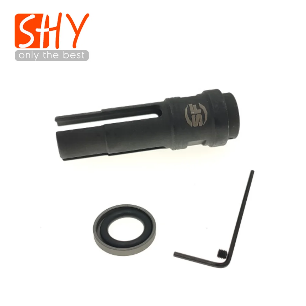 

14MM CCW Thread Metal Steel SUREFIRE 3P Socom Flash hider NO Function Muzzle Device for AEG Airsoft