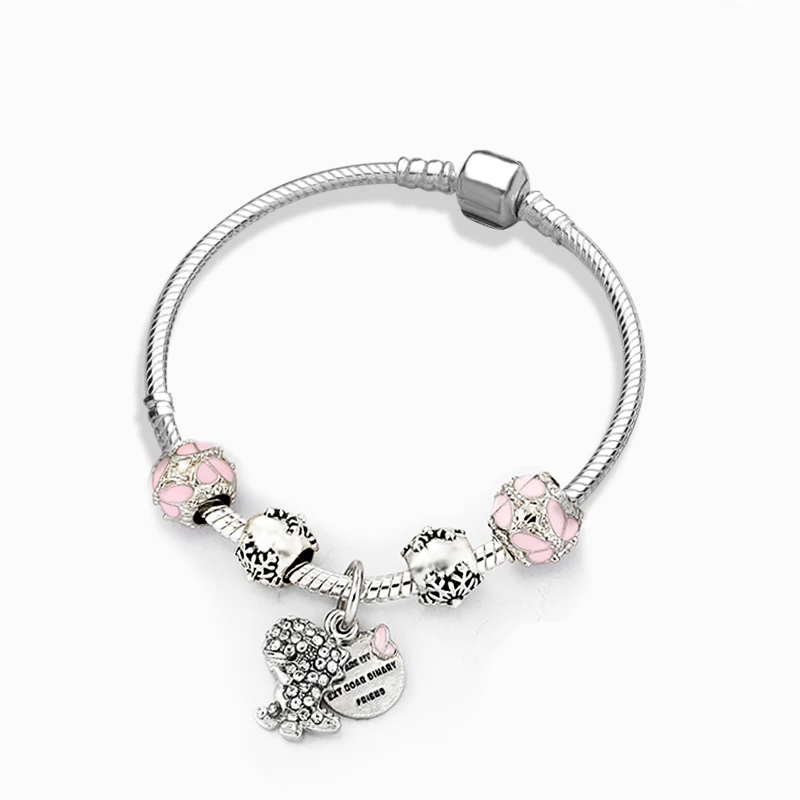 

Seialoy Simple Dream Catcher beads Silver Color Charm Bracelets For Women Original Snake Chain Exquisite boy Girl Bangle Jewelry