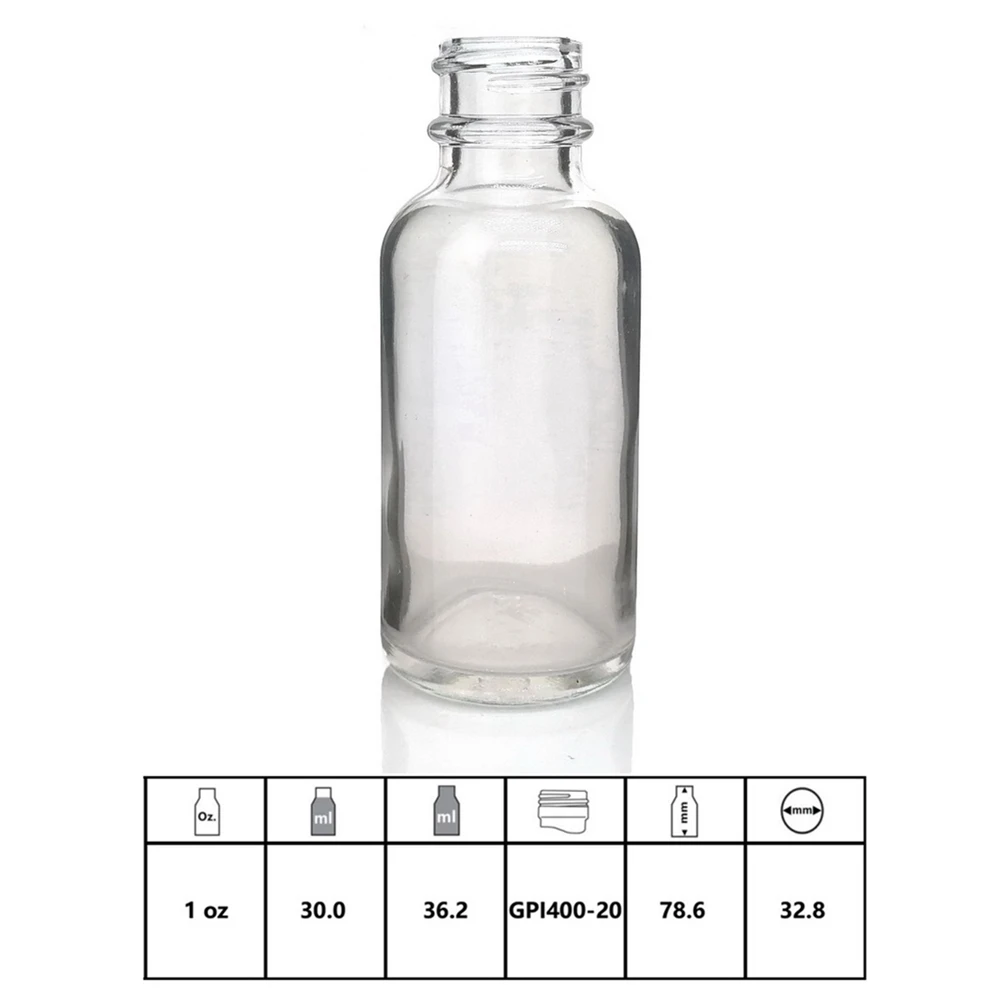

6pcs 30ml Plain Clear Glass Spray Bottle with Fine Mist Sprayer for essential oils aromatherapy perfume empty refillable 1 Oz