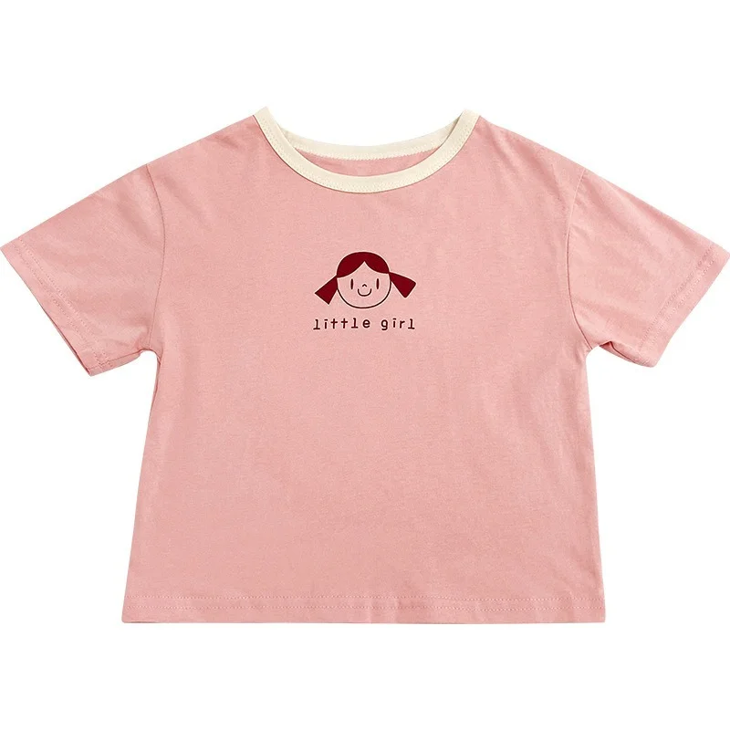

2021 Summer children clothes boys cartoon loose T shirts girls cotton short sleeve Tops