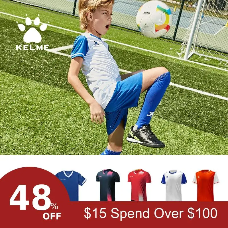 KELME KID'S Team футбольные наборы на заказ тренировочные футболки с короткими рукавами шорты для футбола Survetement высокое качество K15Z212C