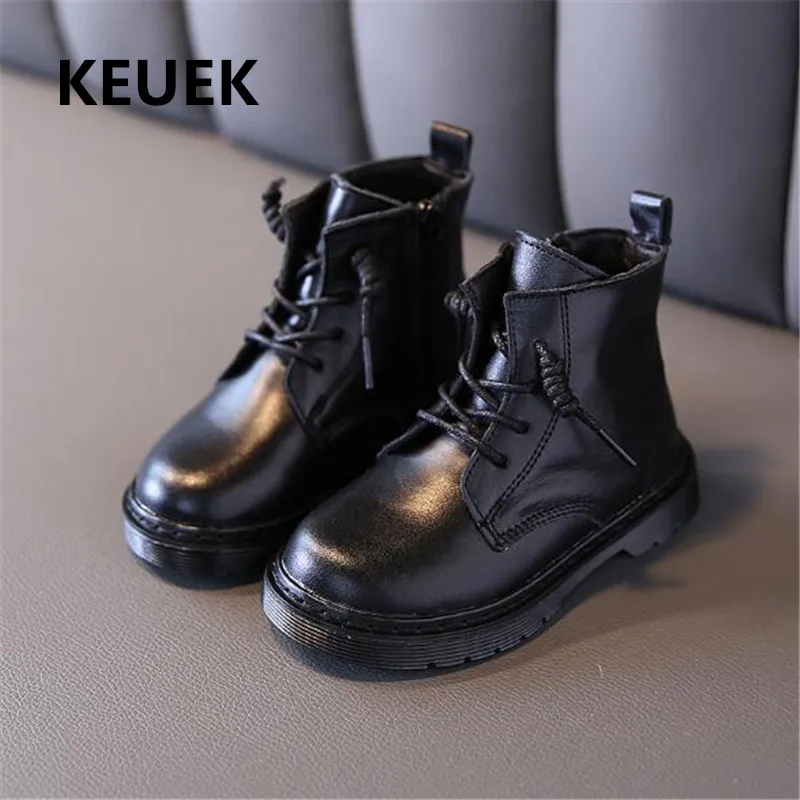 Детские ботинки из натуральной кожи с плюшевой подкладкой на осень/зиму|Сапоги| |