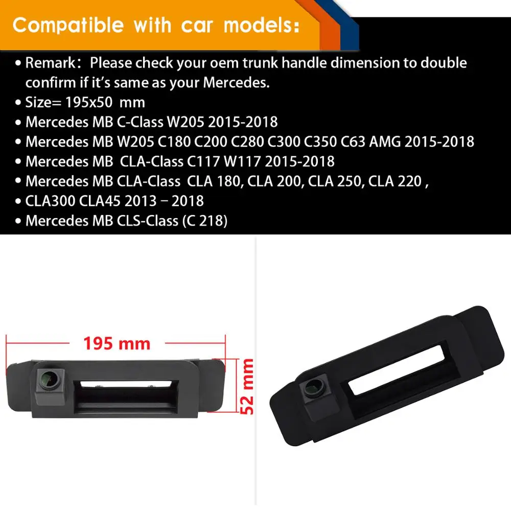 Автомобильная камера заднего вида для Mercedes Benz C Class W205 CLA C117 W117 180 200 250 220 45 CLS C218