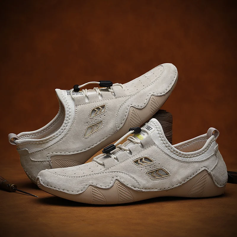 Кроссовки мужские из свиной кожи дышащие кеды для гольфа натуральная кожа летняя