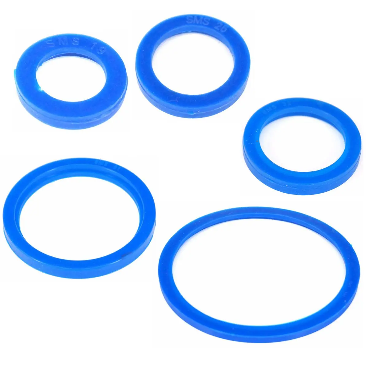 

5pcs Fit 19mm To 108mm Sanitary SMS Socket Union Tube O/D Blue Silicone Flat Gasket Ring Washer
