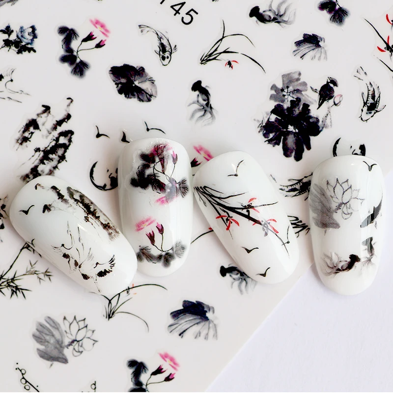 1 шт. супертонкие 3D Наклейки для ногтей|nail wraps|nail stickertips nail art |