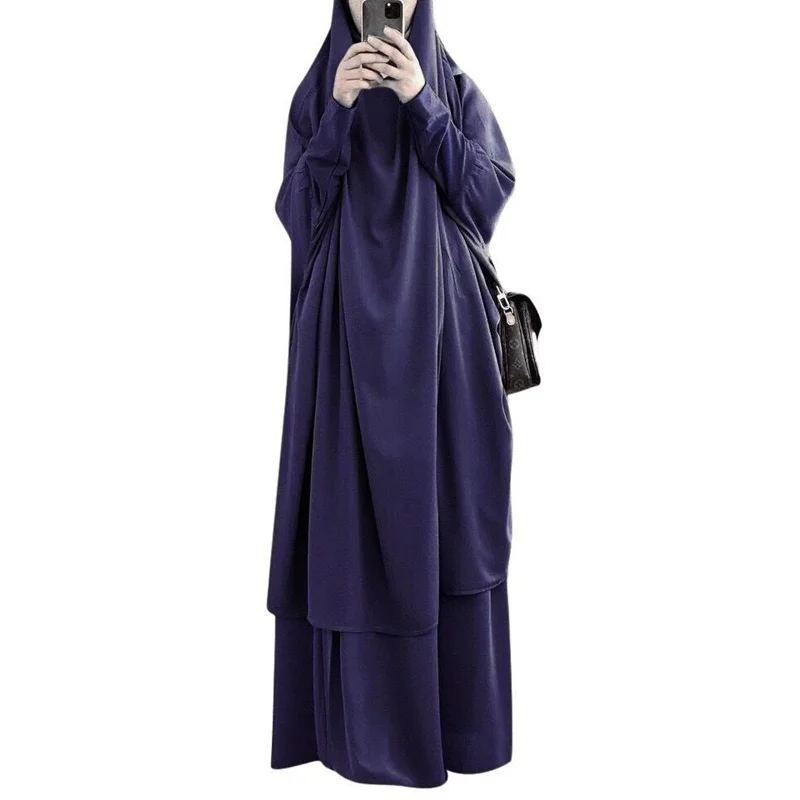 

Women gowns long dress Muslim Islamic Hooded Hijab Dress Prayer Jilbab Femme Musulman Robe Overhead Khimar Kaftan Praying Abayas