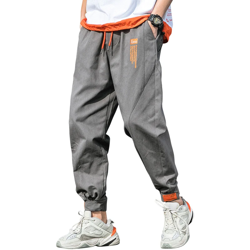 

Plus Size Cargo Pants Men Streetwear Baggy Jogger Pants Ankle-Length Harem Pants Harajuku Jogger Sweatpant Cotton Trousers