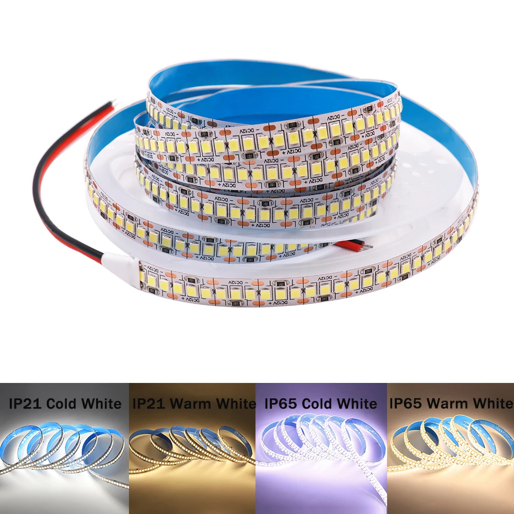 Светодиодные ленты свет Клейкие ленты 2835 3528 SMD 240 светодиодов/M DC12V Водонепроницаемый ip67 ip65 Гибкая теплый белый/ синий/красный/зеленый/RGB скачки