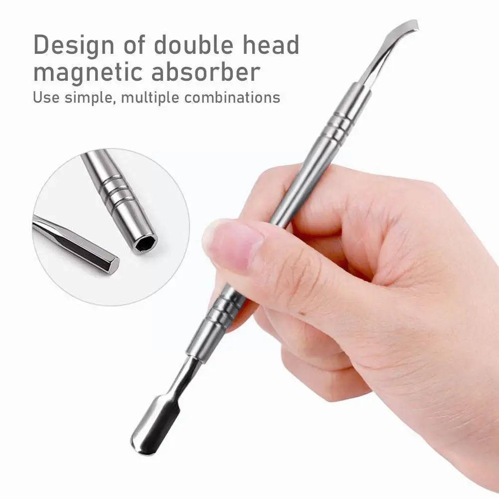 

8in1 Style Rainbow Stainle Steel Nail Cuticle Pusher Tweezer Art Files Care Manicure Nail Groove Remove Gel Tool Polish Cle N1V4