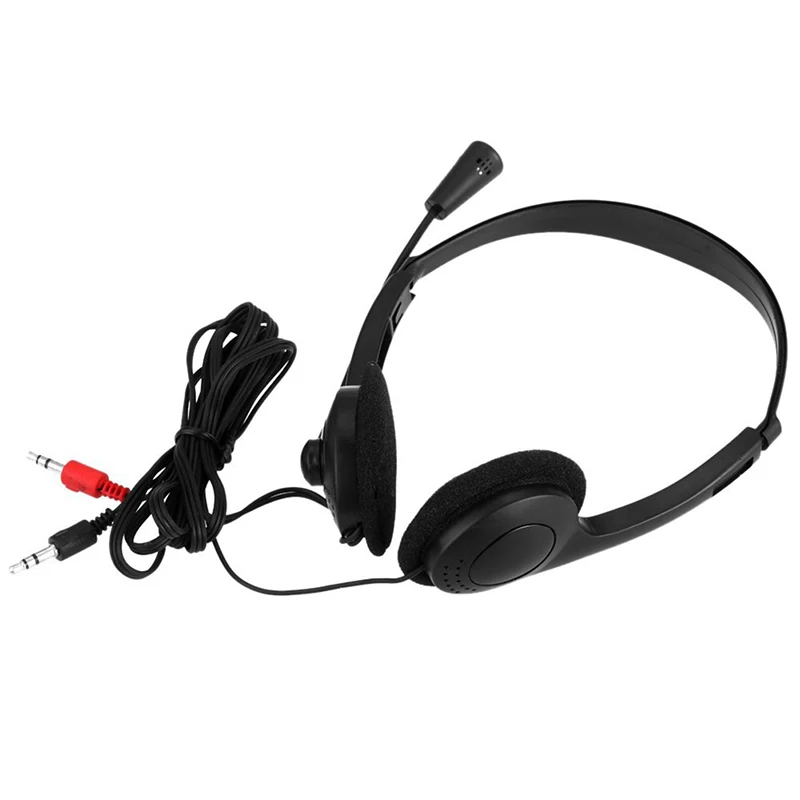 

New Call Center Headset With Microphone 3.5mm Plug Telephone Voice Interphone Headphone For Computer PC Game Volume Control