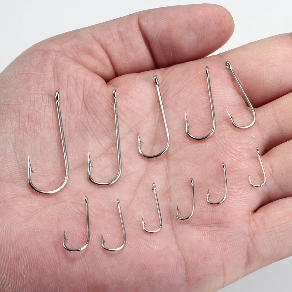 FTK Bent Sea Round Hook 2335 Nickel Big Ringed 10#-20# 100Pcs/Box Hooks From Norway For Jigging Carp Fishhook Fishing Tackle
