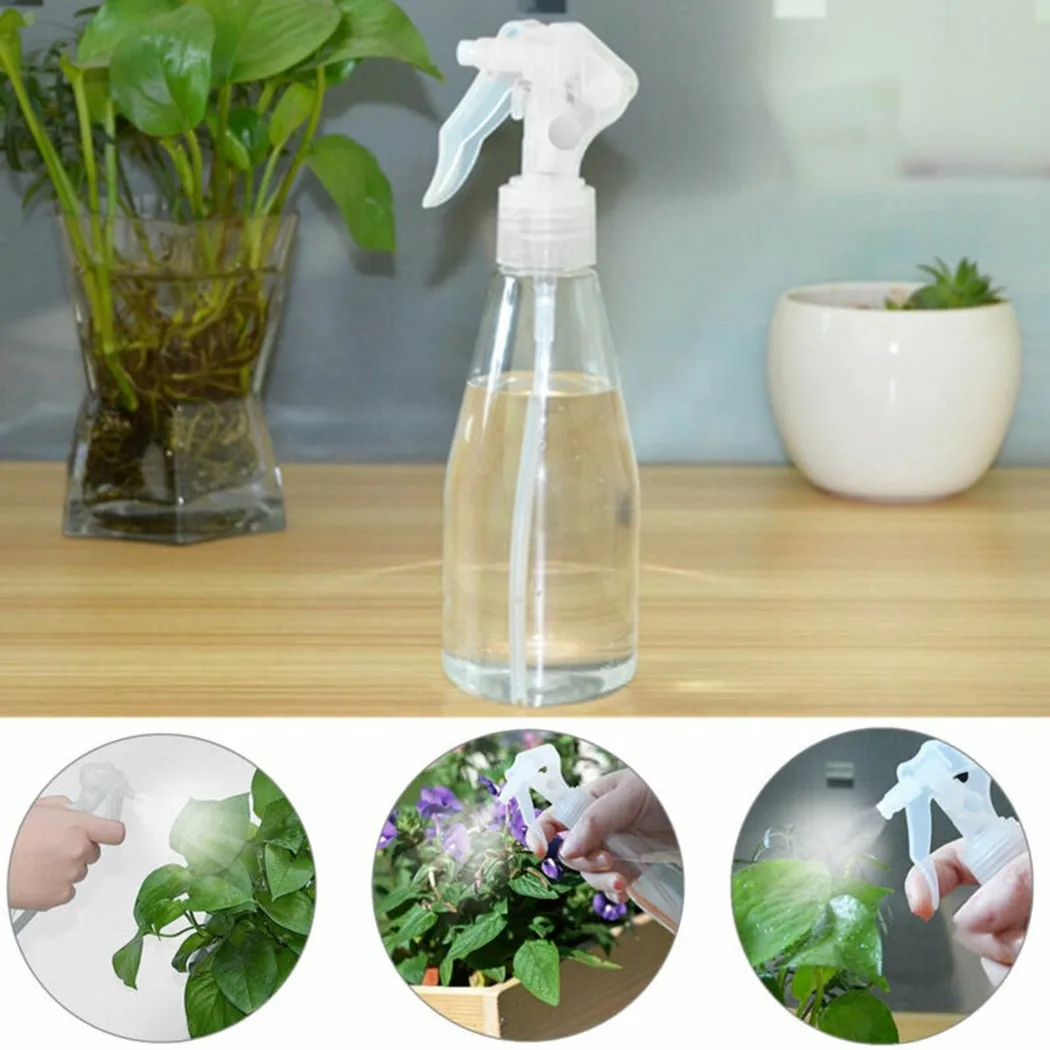 

3pcs 200ml Plastic Clear Spray Bottle Cleaning Water Garden Empty Trigger Clear PET Perfume Shampoo Containers Packaging