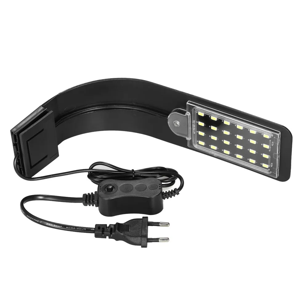 

10W Ultra-thin Aquarium LED Light Ultra Bright Clip-on Lighting Lamp 24 LEDs for Aquarium Fish Tank