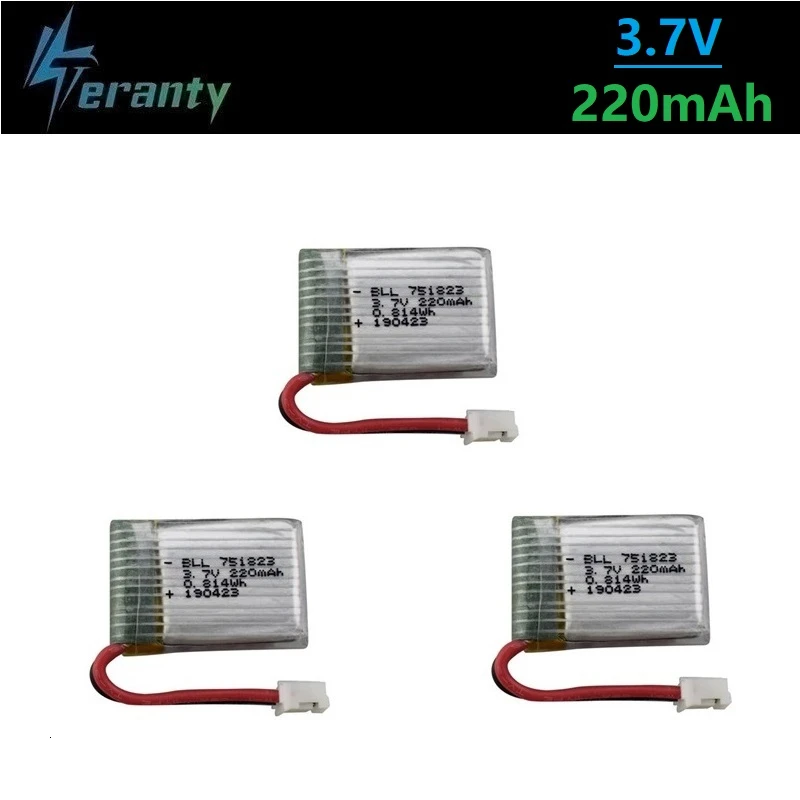 3 шт 7 V 220mah батарея с зарядным устройством для E010 T36 NH010 F36 H36 LIPO HS210 SANROCK GD65A ATOYX AT 66