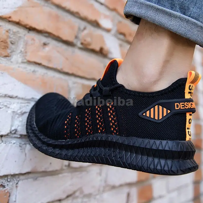 Защитные ботинки со стальным носком для мужчин и женщин дышащие рабочие