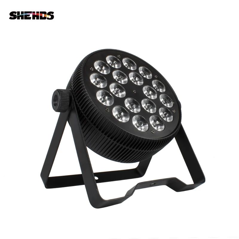 SHEHDS, 18x3 Вт, WOnly, фиолетовый, алюминиевый сплав, светодиодный, плоский, DMX512, сценический эффект, освещение для DJ Disco, для дома, вечерние, свадебные украшения