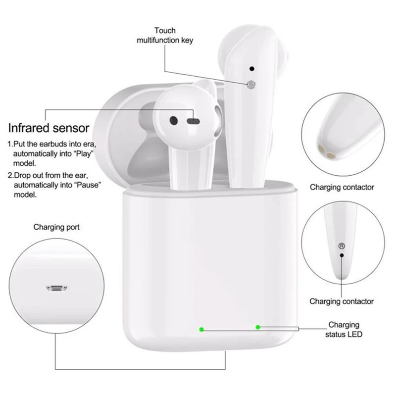 G01 Bluetooth Headsets Bluetooth 5.2 Earphone TWS HIFI Mini In-Ear Sports Running for Xiaomi IOS/Android