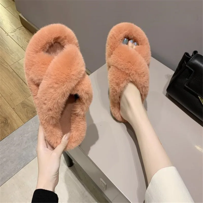 New net Red Cross plush slippers in autumn and winter 2020 | Обувь