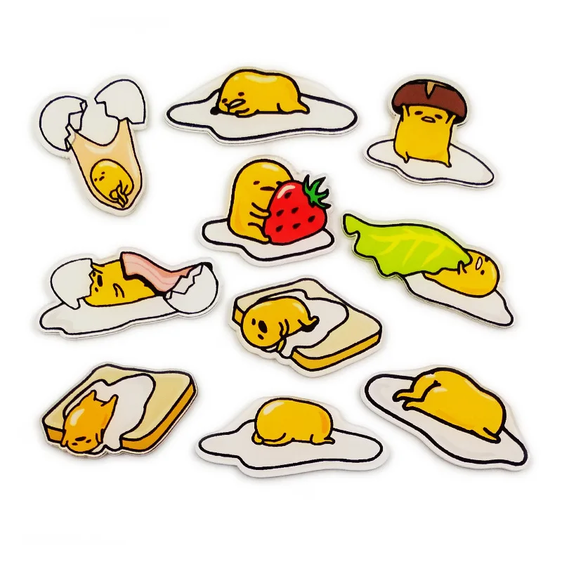 Лучшие продажи новый милый мультфильм акриловая клубника ленивое яйцо овощи