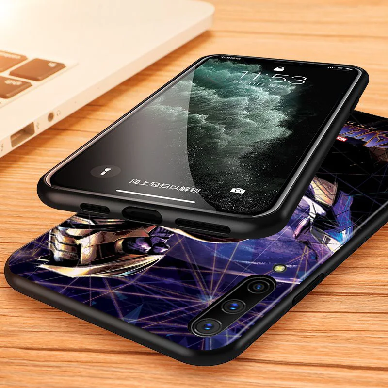 

Marvel Avengers Thanos for Samsung Note 8 9 10 20 Ultra Plus Pro 5G M01 M02 M60S M62 F62 Soft TPU Silicone Black Phone Case