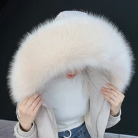 winter faux fur collar women raccoon fox warm scarves fur for hood long warm female plus size shawl coat neck cap plush strips