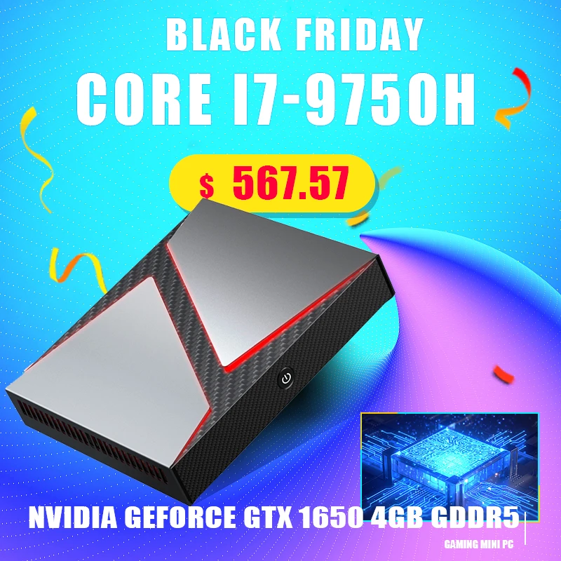 Игровой Компьютер TOPTON модный дизайн мини ПК Intel Core DDR4 UHD Graphics 630 GeForce GTX 1650 4 Гб GDDR5