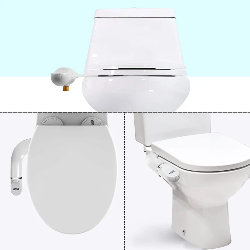 soosi bidet slim design toilet seat bathroom hygienic shower double nozzle fresh water ass cleaning old and children free global shipping
