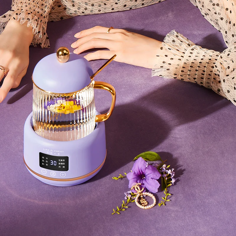 

400ml Electric Kettle Tea Pot Health Preserving Pot Mini Boiled Water Pot Kettle Glass Stew Cup Multifunctional Teapot Office