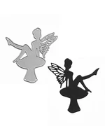 a girl with wings metal cutting dies for diy scrapbook embossing folder for card making clear stamps photo album stencil
