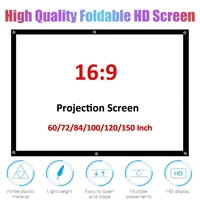 169 hd foldable projection screen anti crease projector screen portable movies high quality display for home theater outdoor