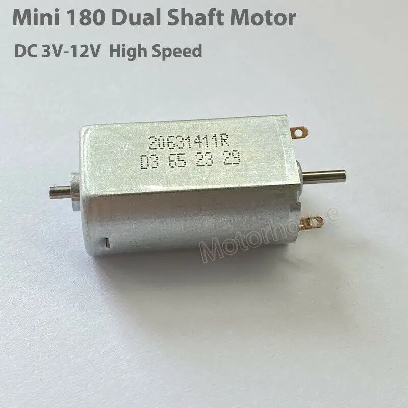 Миниатюрный двигатель 180 двойной 2 мм вал постоянного тока 3 В-12 в 6 7 4 В 9 21000 об/мин