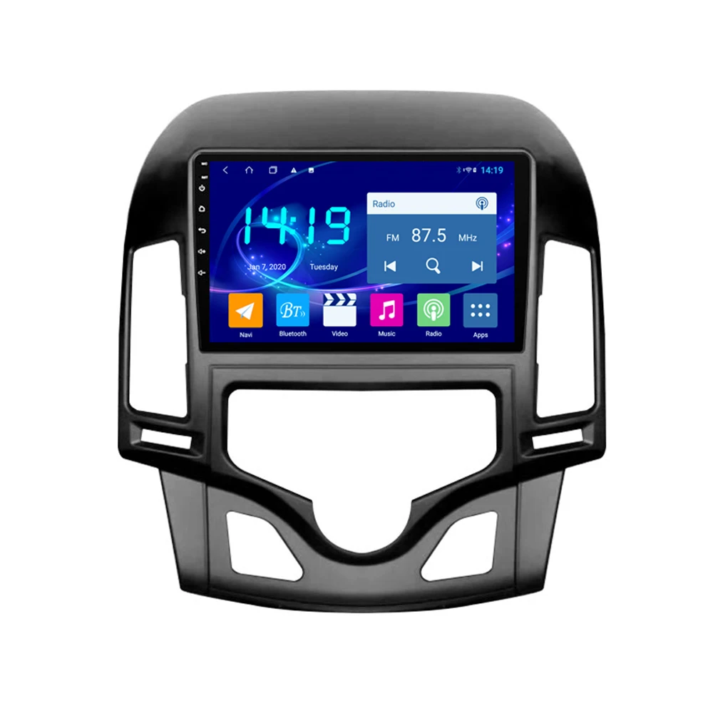 Для Hyundai i30 2007 2012 2.5D 9 дюймовый экран Android 8 1 автомобильный радиоприемник с