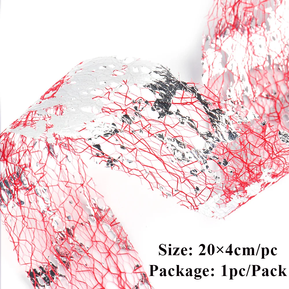 1 шт. голографические наклейки для ногтей с 3D сеткой зеркальная нестандартная