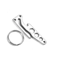stainless steel multi tool keychain survival tactical gear bottle opener hex key wrench universal everyday carry pocket tool